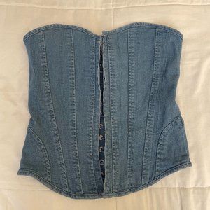 Micas denim top in a size medium